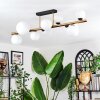 Chehalis ceiling light, globe light gold, black, 10-light sources