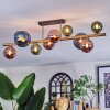 Chehalis ceiling light, globe light gold, black, 10-light sources