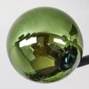 Gastor ceiling light, globe light blue, green, coppery, 5-light sources