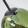 Koyoto ceiling light, globe light 42 cm blue, green, coppery, 3-light sources