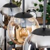 Gastor hanging light, globe light, pendant light Amber, Smoke-coloured, 3-light sources