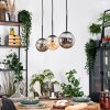 Gastor hanging light, globe light, pendant light Amber, Smoke-coloured, 3-light sources