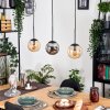 Gastor hanging light, globe light, pendant light Amber, Smoke-coloured, 3-light sources