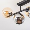 Gastor ceiling light, globe light Amber, Smoke-coloured, 5-light sources