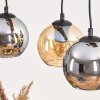 Koyoto hanging light, globe light, pendant light Ecru, black, 3-light sources