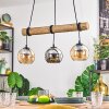 Koyoto hanging light, globe light, pendant light Ecru, black, 3-light sources
