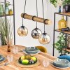 Koyoto hanging light, globe light, pendant light Ecru, black, 3-light sources