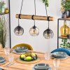 Koyoto hanging light, globe light, pendant light Ecru, black, 3-light sources