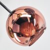 Koyoto ceiling light, globe light 52 cm blue, green, coppery, 5-light sources