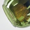 Koyoto ceiling light, globe light 52 cm blue, green, coppery, 5-light sources
