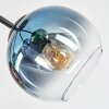 Koyoto ceiling light, globe light 52 cm blue, green, clear, coppery, 5-light sources