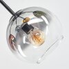 Koyoto ceiling light, globe light 52 cm blue, chrome, gold, green, clear, coppery, Smoke-coloured, 5-light sources
