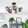 Koyoto ceiling light, globe light 52 cm blue, chrome, gold, green, clear, coppery, Smoke-coloured, 5-light sources