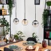 Gastor hanging light, globe light, pendant light Amber, clear, Smoke-coloured, 3-light sources