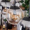 Gastor hanging light, globe light, pendant light Amber, clear, Smoke-coloured, 3-light sources