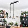 Gastor hanging light, globe light, pendant light Amber, clear, Smoke-coloured, 3-light sources