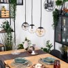 Gastor hanging light, globe light, pendant light Amber, clear, Smoke-coloured, 3-light sources