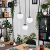 Gastor hanging light, globe light, pendant light white, 3-light sources