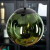 Gastor hanging light, globe light, pendant light blue, green, coppery, 3-light sources