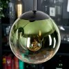 Gastor hanging light, globe light, pendant light blue, green, clear, coppery, 3-light sources