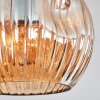 Ripoll ceiling light, globe light Amber, 3-light sources