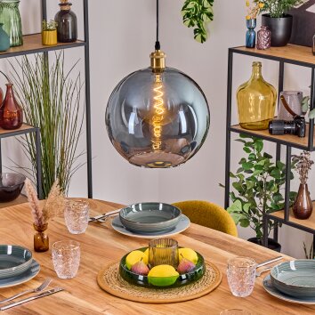 Koyoto hanging light, globe light, pendant light gold, 1-light source