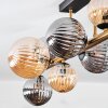 Chehalis ceiling light, globe light gold, black, 10-light sources