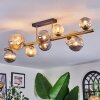 Chehalis ceiling light, globe light gold, black, 10-light sources