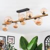Chehalis ceiling light, globe light gold, black, 10-light sources