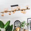 Chehalis ceiling light, globe light gold, black, 10-light sources