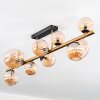 Chehalis ceiling light, globe light gold, black, 10-light sources
