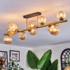 Chehalis ceiling light, globe light gold, black, 10-light sources