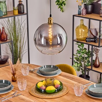 Koyoto hanging light, globe light, pendant light gold, 1-light source