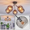 Koyoto ceiling light, globe light 52 cm Smoke-coloured, 5-light sources