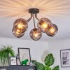 Koyoto ceiling light, globe light 52 cm Smoke-coloured, 5-light sources