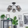 Koyoto ceiling light, globe light 52 cm Smoke-coloured, 5-light sources