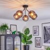 Koyoto ceiling light, globe light 52 cm Smoke-coloured, 5-light sources