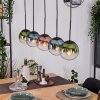 Gastor hanging light, globe light, pendant light blue, green, clear, coppery, 5-light sources