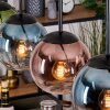 Gastor hanging light, globe light, pendant light blue, green, clear, coppery, 5-light sources