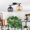 Koyoto ceiling light, globe light Amber, Smoke-coloured, 2-light sources