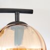 Koyoto ceiling light, globe light Amber, Smoke-coloured, 2-light sources