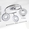 Prag ceiling spotlight LED chrome, 3-light sources