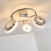 Prag ceiling spotlight LED chrome, 3-light sources
