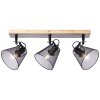 Brilliant WHOLE Spotlight Dark wood, black, 3-light sources