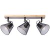 Brilliant WHOLE Spotlight Dark wood, black, 3-light sources