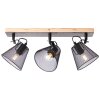 Brilliant WHOLE Spotlight Dark wood, black, 3-light sources