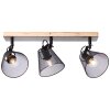 Brilliant WHOLE Spotlight Dark wood, black, 3-light sources