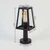 JUANICO pedestal light black, 1-light source