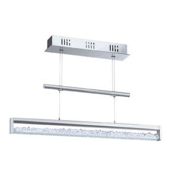 Eglo CARDITO 1 pendant light LED chrome, Crystal optics, 1-light source
