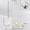 Cuyama Pendant Light white, 8-light sources